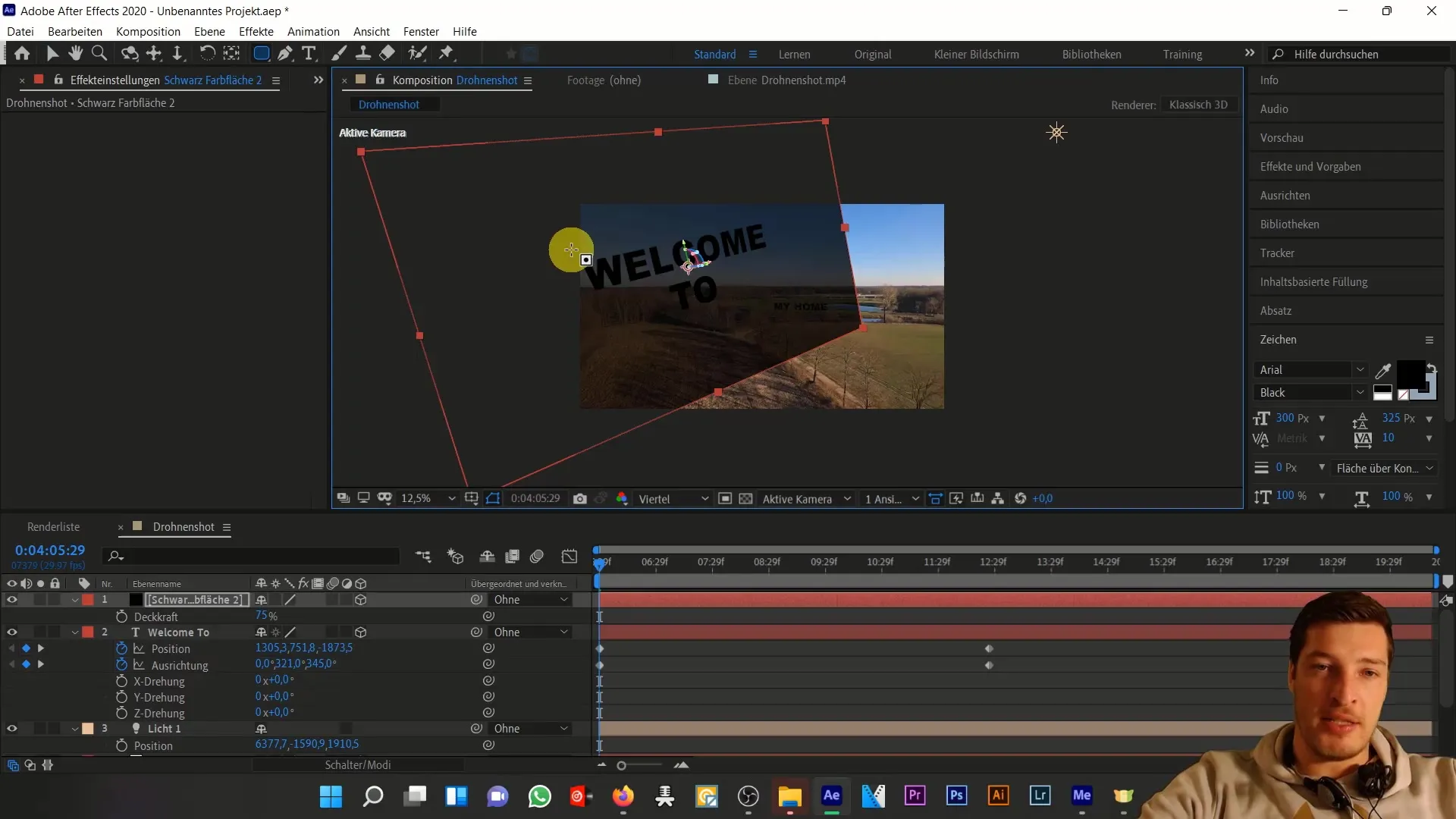 After Effects ile drone çekimlerinde yaratıcı metin entegrasyonu