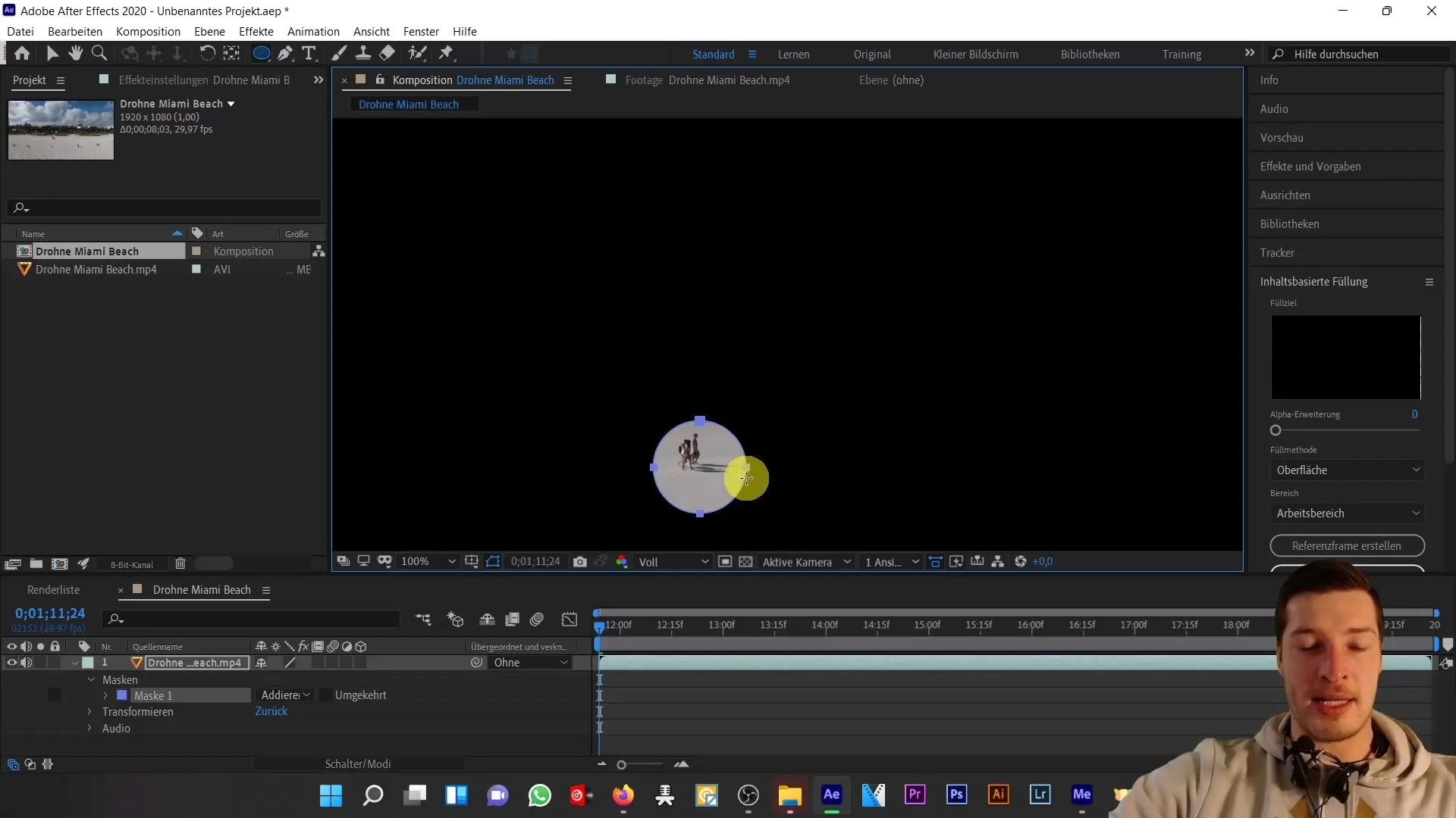 Menghapus objek di After Effects: Seni dari pengisian berbasis konten