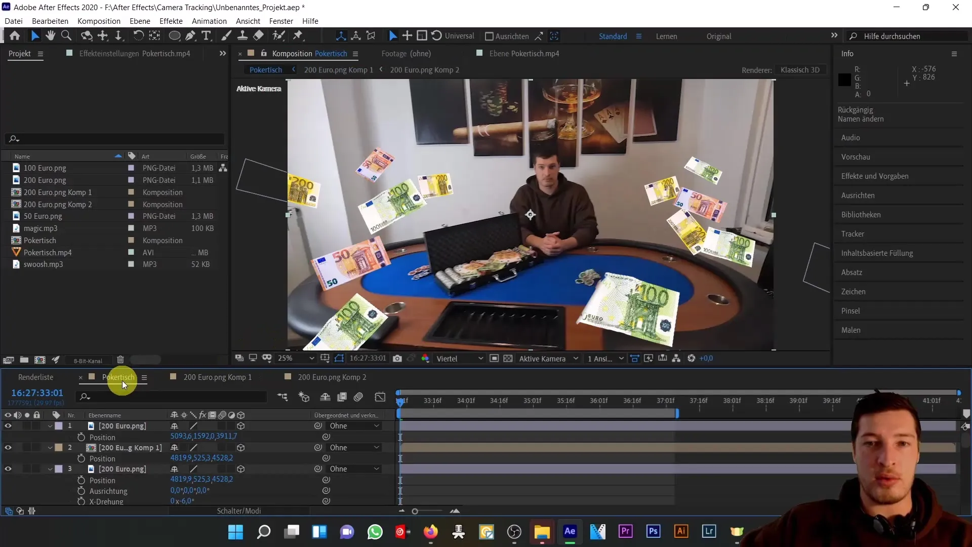 Membiarkan objek dalam ruang 3D nyata melayang - Tutorial After Effects komprehensif