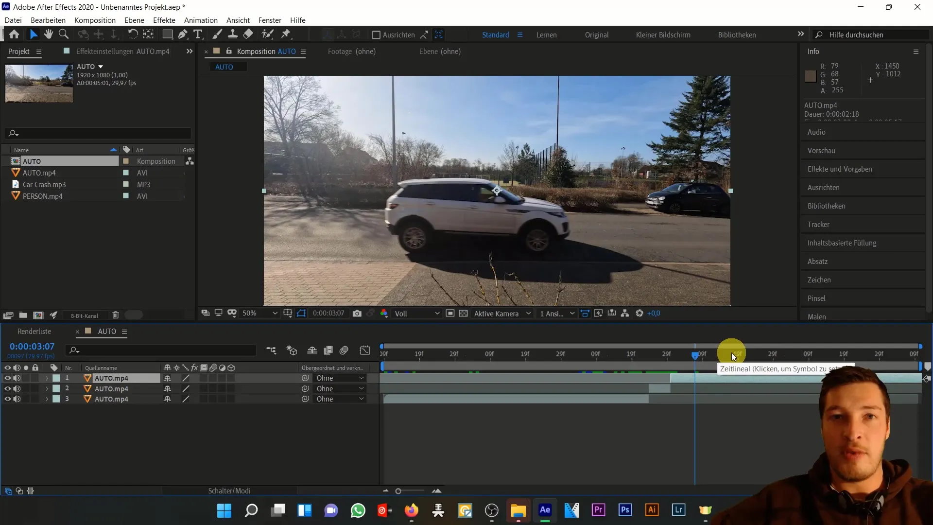 Mensimulasikan kecelakaan mobil di After Effects - Memahami distorsi waktu