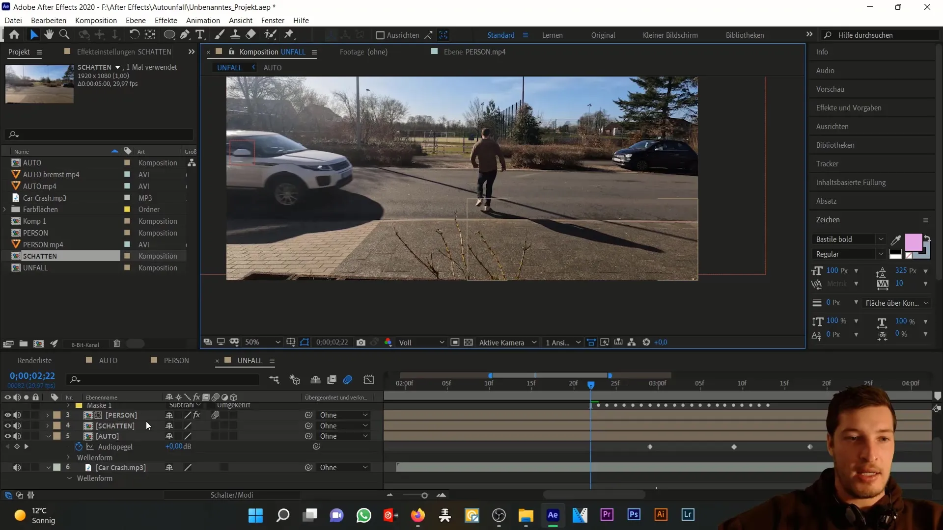 After Effects Tutorial: Schaduwen van de persoon perfect simuleren