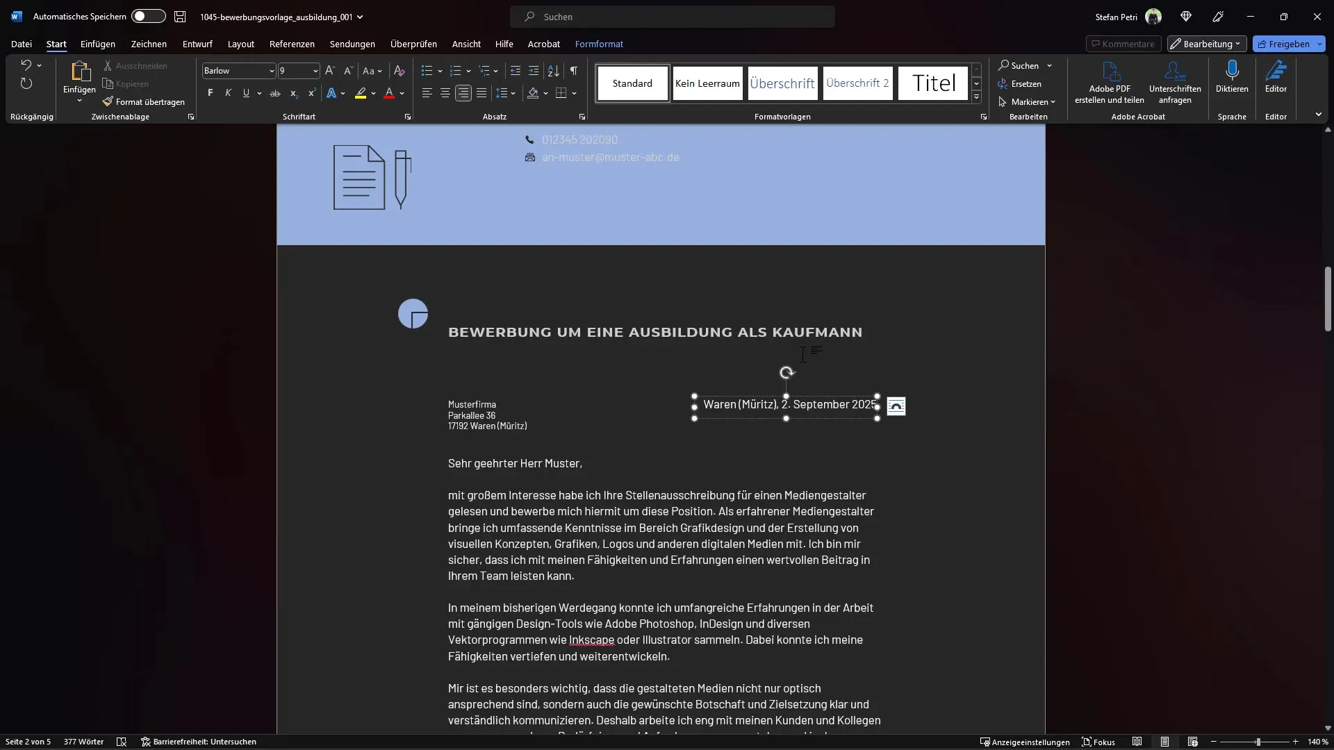 Créer une lettre de candidature et un e-mail: Guide étape par étape avec ChatGPT Créer une lettre de motivation et un e-mail : Guide étape par étape avec ChatGPT
