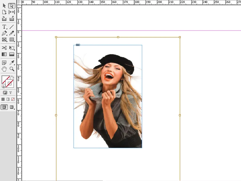 Το εργαλείο άμεσης επιλογής στο InDesign