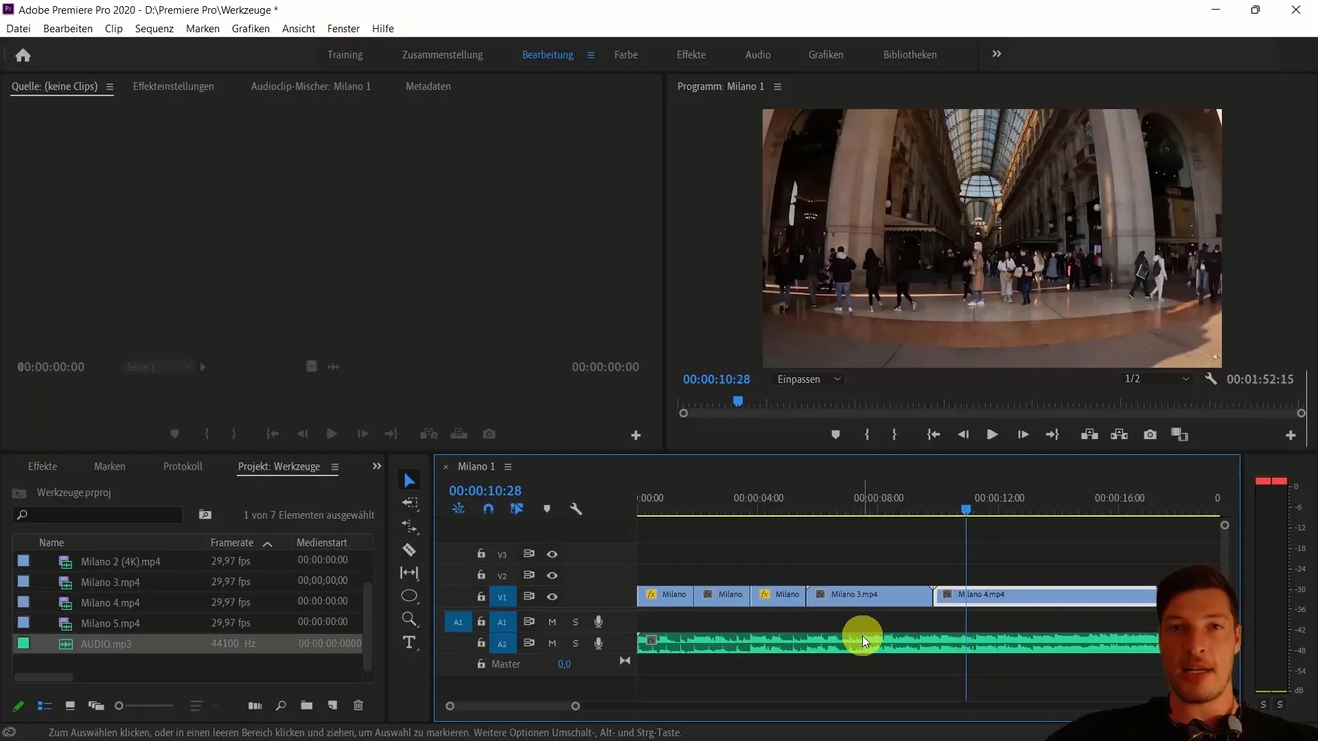 Montage vidéo avec Adobe Premiere Pro CC : aligner les clips vidéo sur la musique