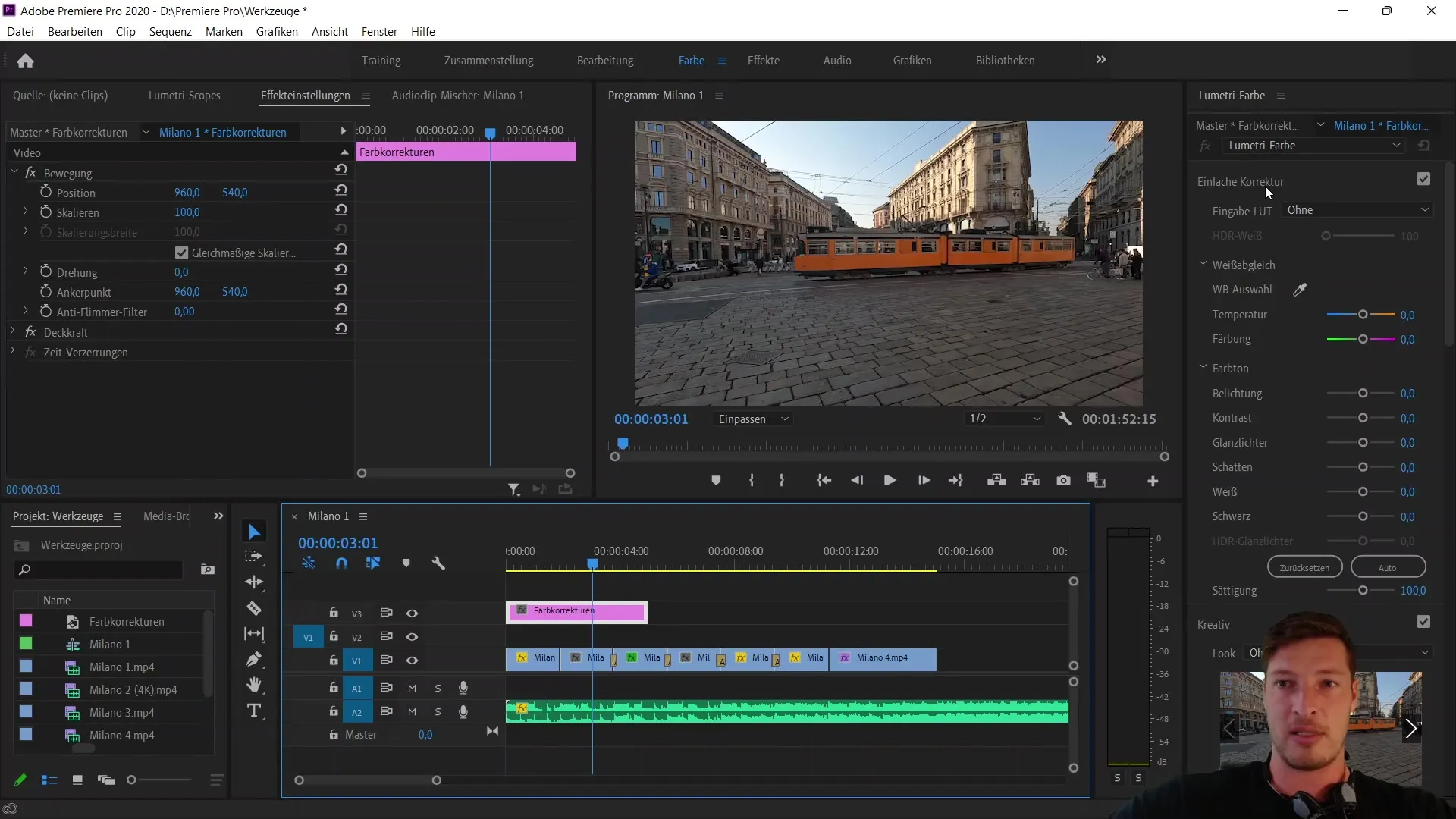 Koreksi warna dan level penyesuaian di Adobe Premiere Pro CC