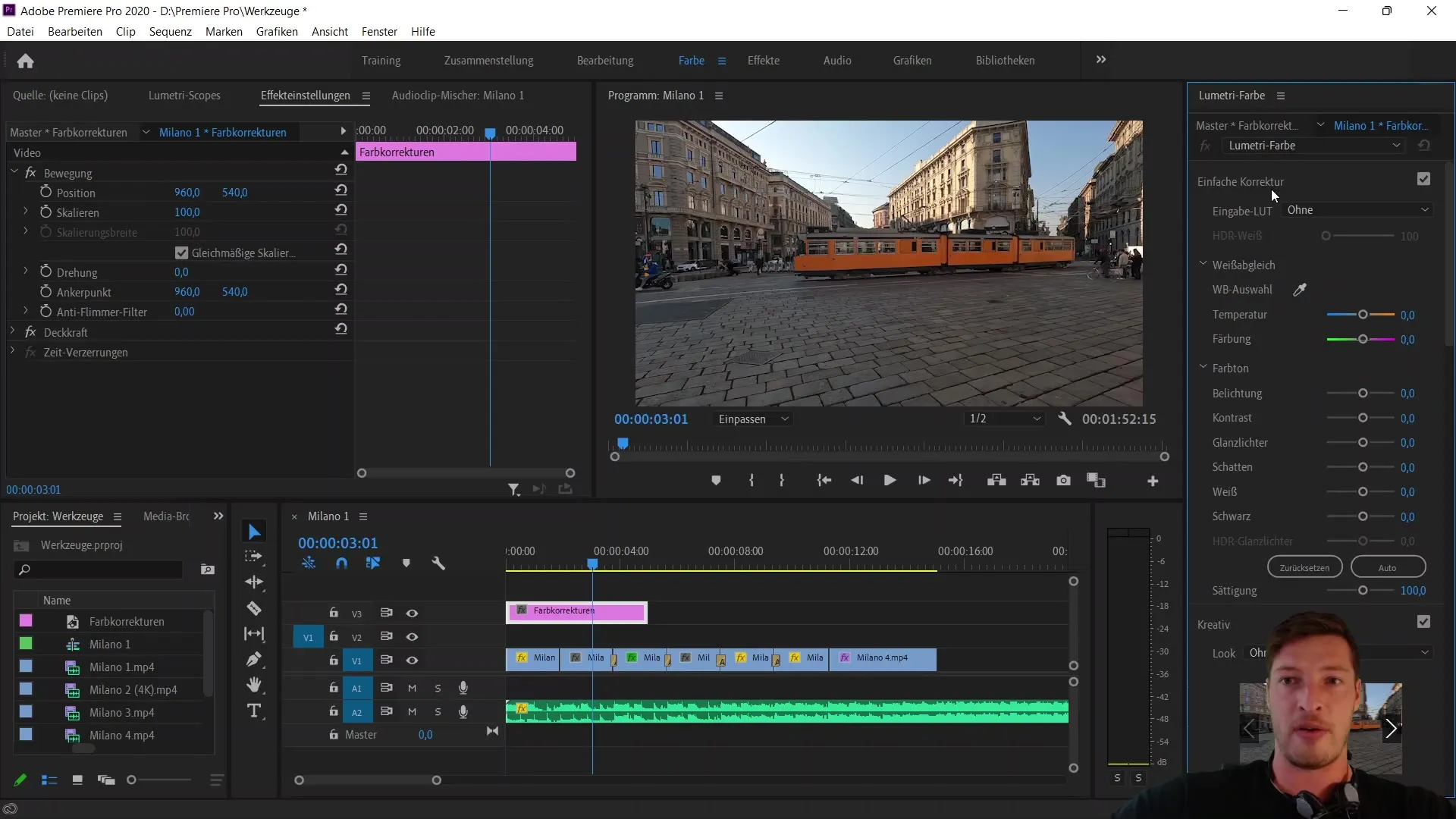 Correcciones de color y capas de ajuste en Adobe Premiere Pro CC