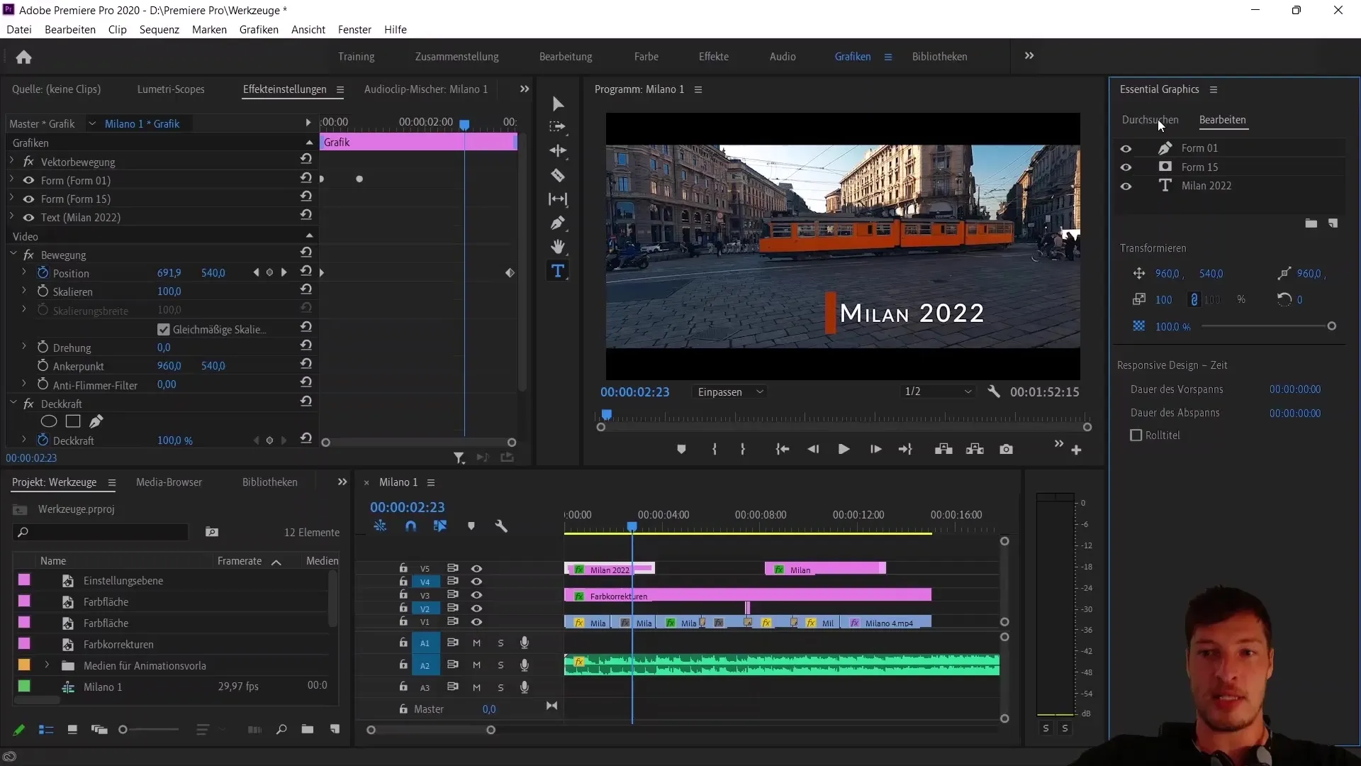 Membuat dan mengekspor templat animasi di Adobe Premiere Pro CC