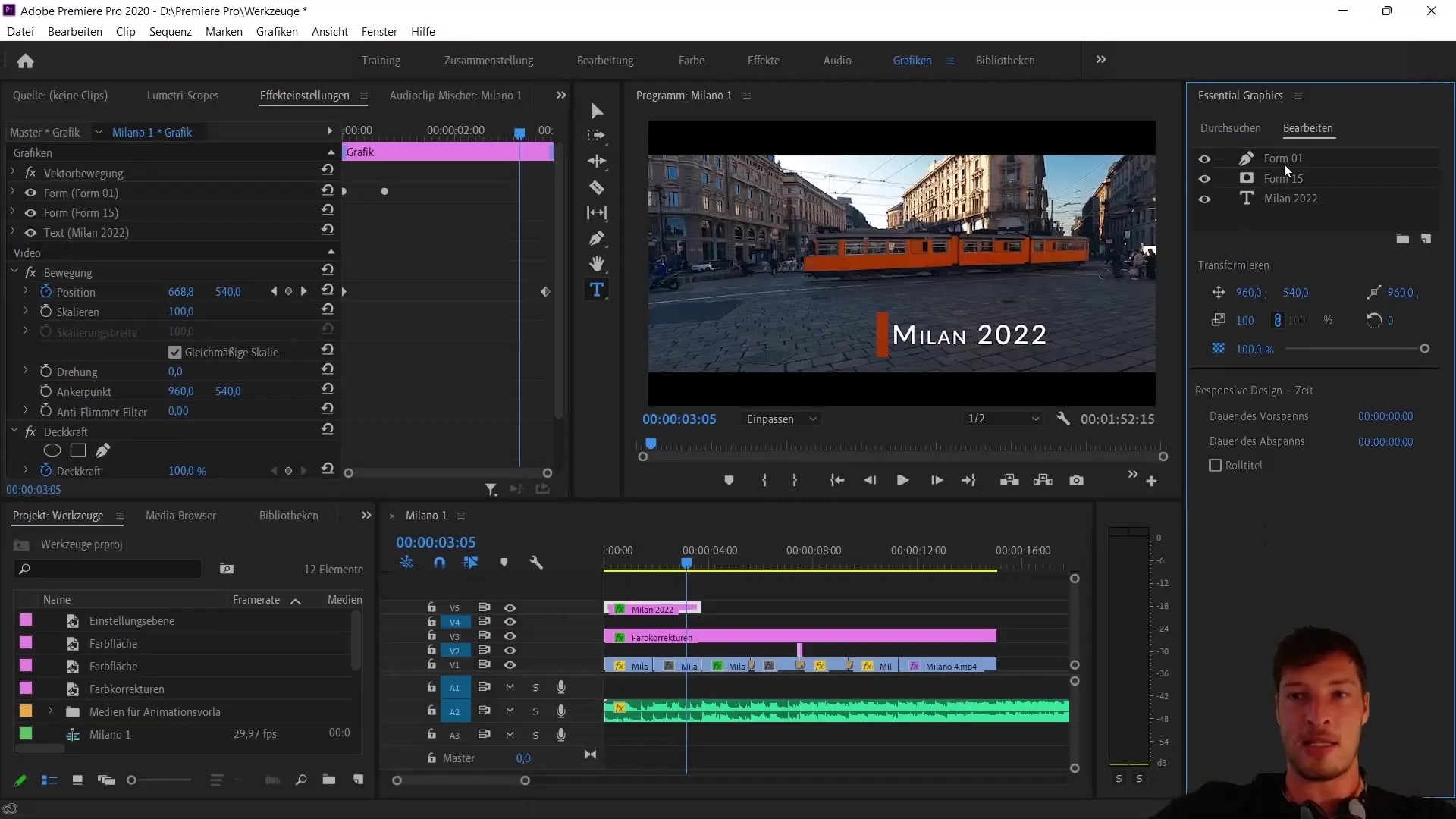 Membuat dan mengekspor template animasi di Adobe Premiere Pro CC