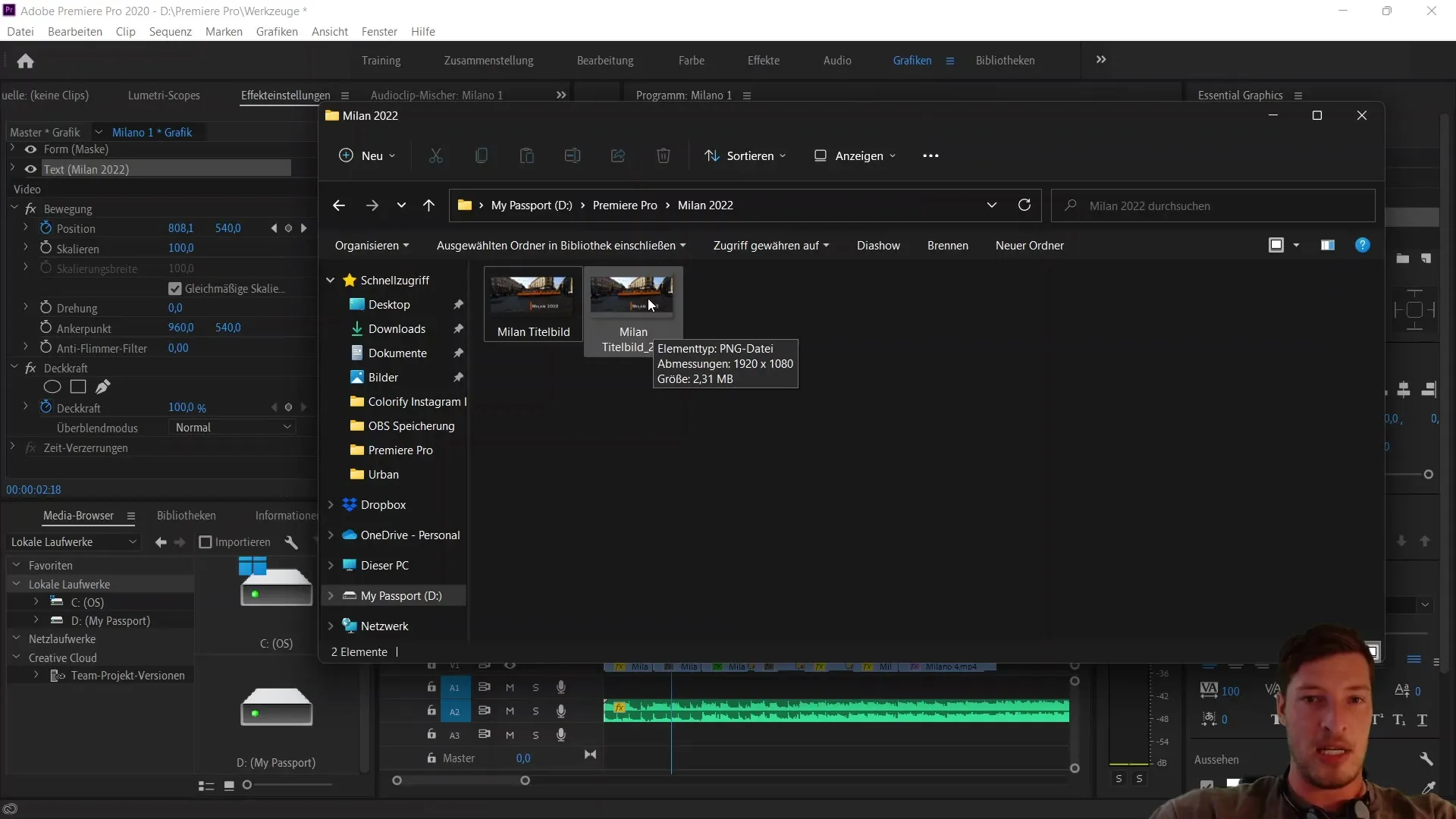 Edición de video con Adobe Premiere Pro CC: Exportar captura de pantalla