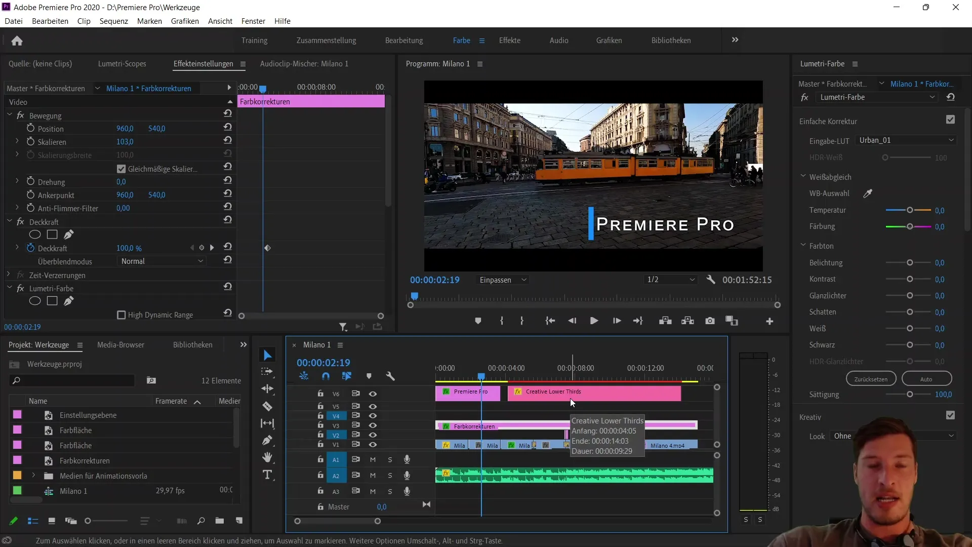 Mengedit video dengan Adobe Premiere Pro CC: Eksport Screenshot