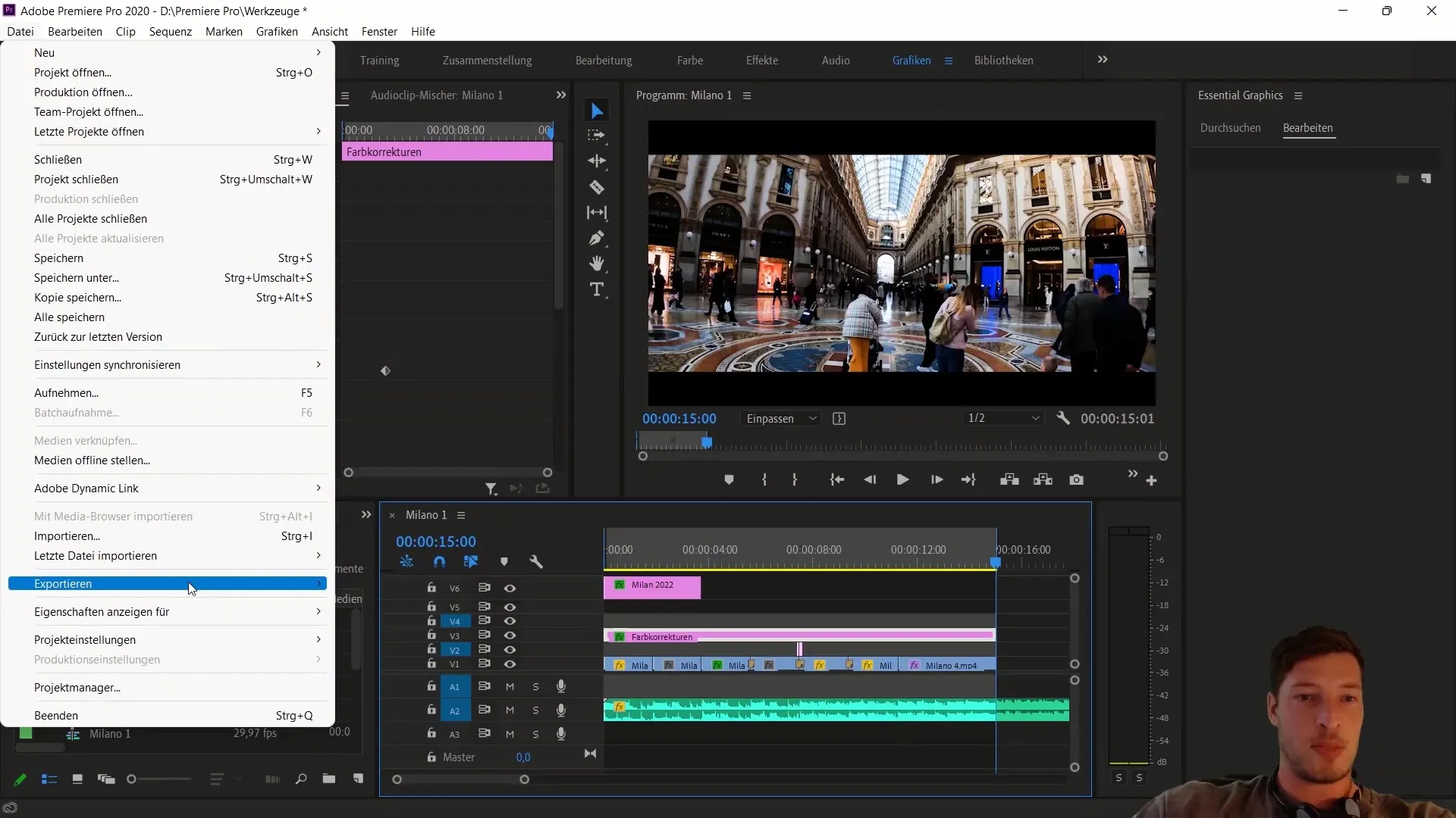 Pomyślnie wyeksportowano plik wideo MP4 za pomocą programu Adobe Premiere Pro CC