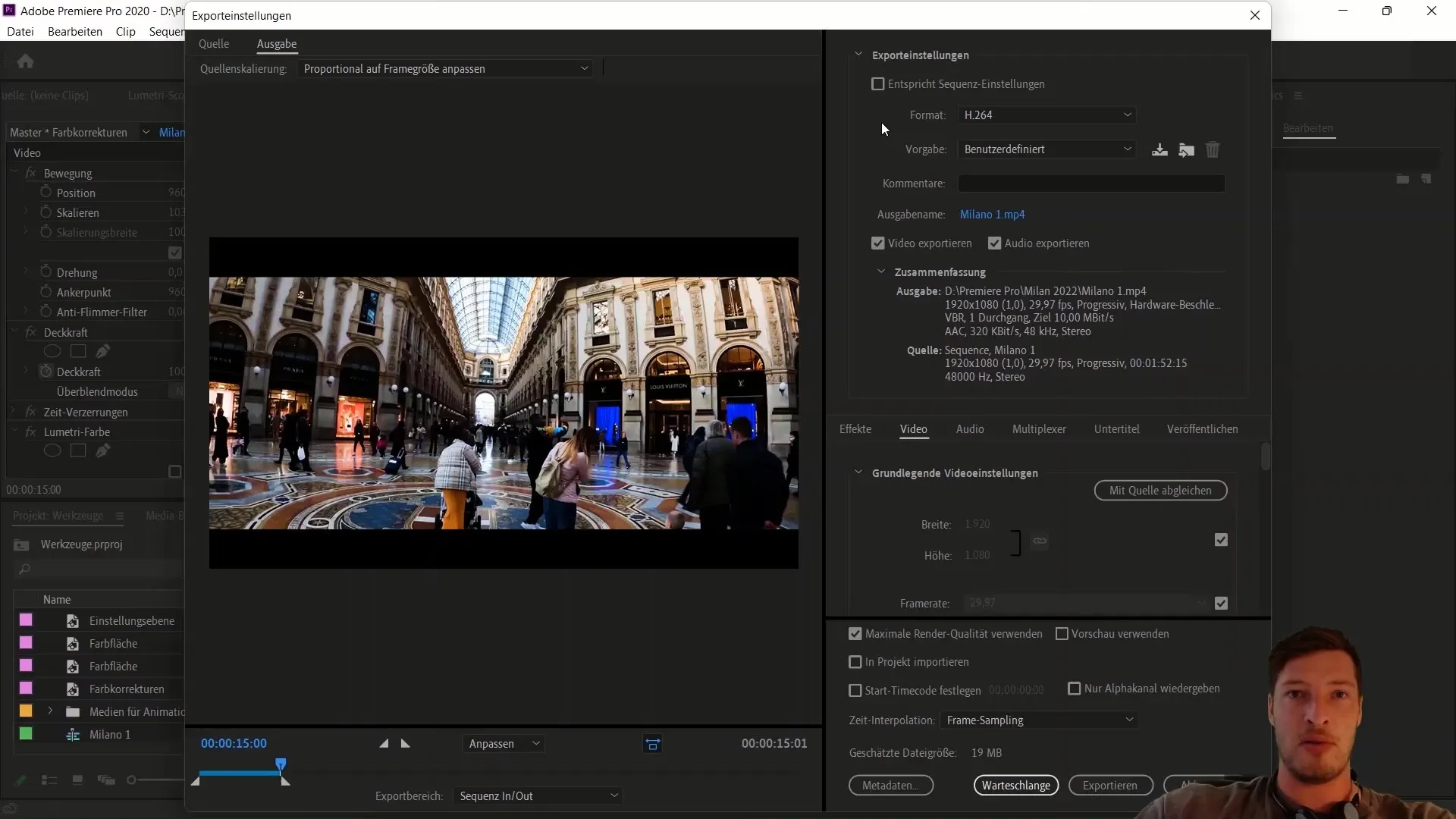 Berhasil mengekspor file video MP4 dengan Adobe Premiere Pro CC