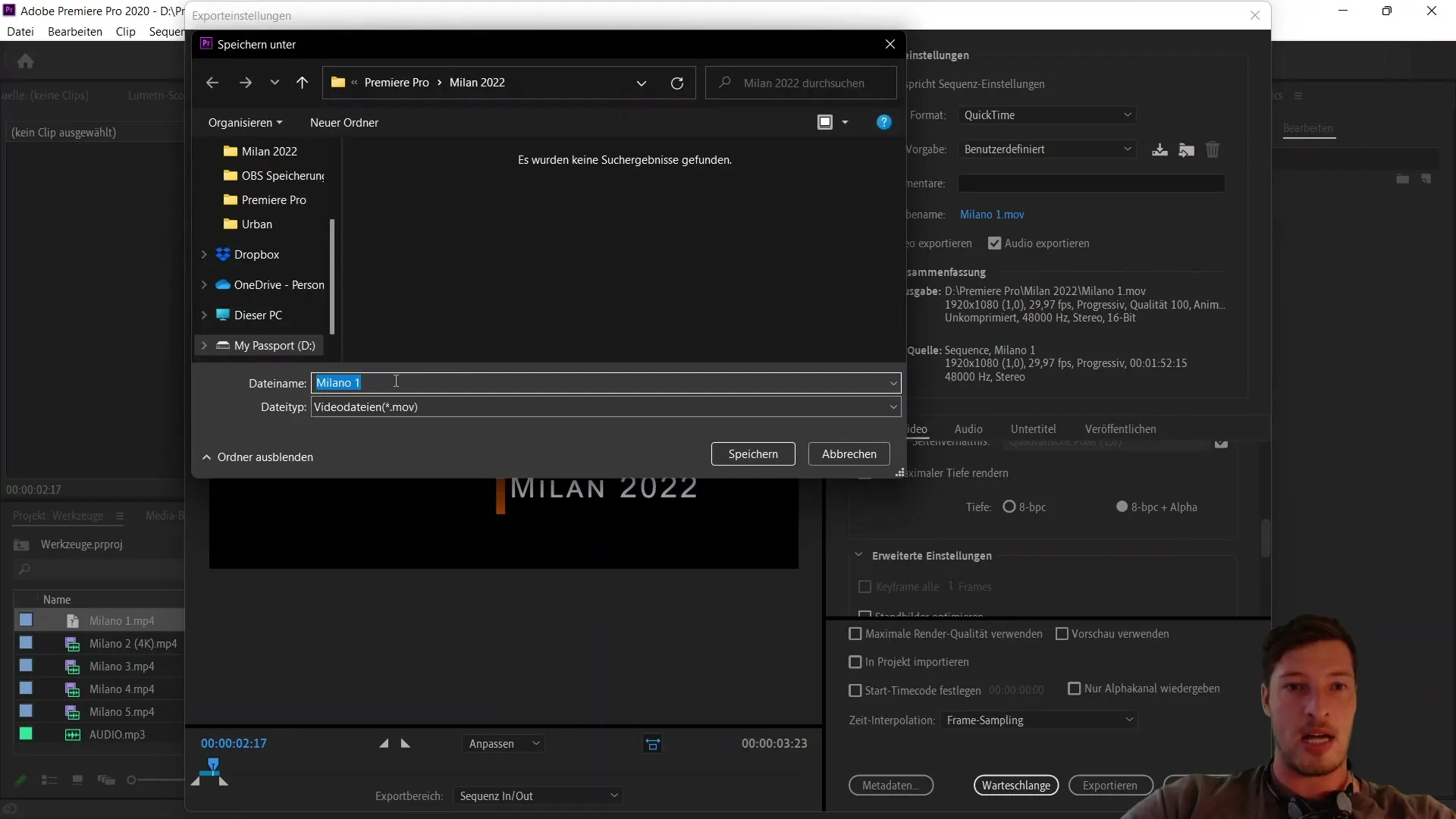 Exportación MOV con canal alfa en Adobe Premiere Pro CC