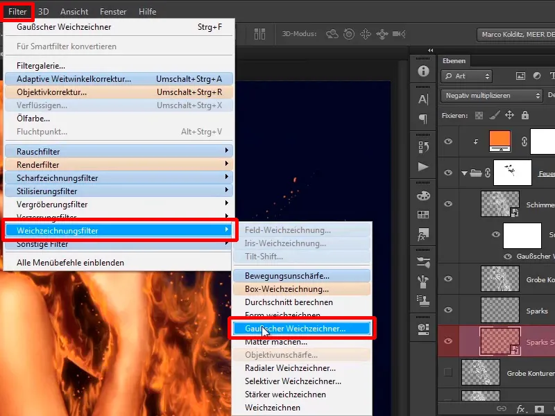 Photoshop-Composing - Api dan Es - Bagian 06: Percikan dan Frost