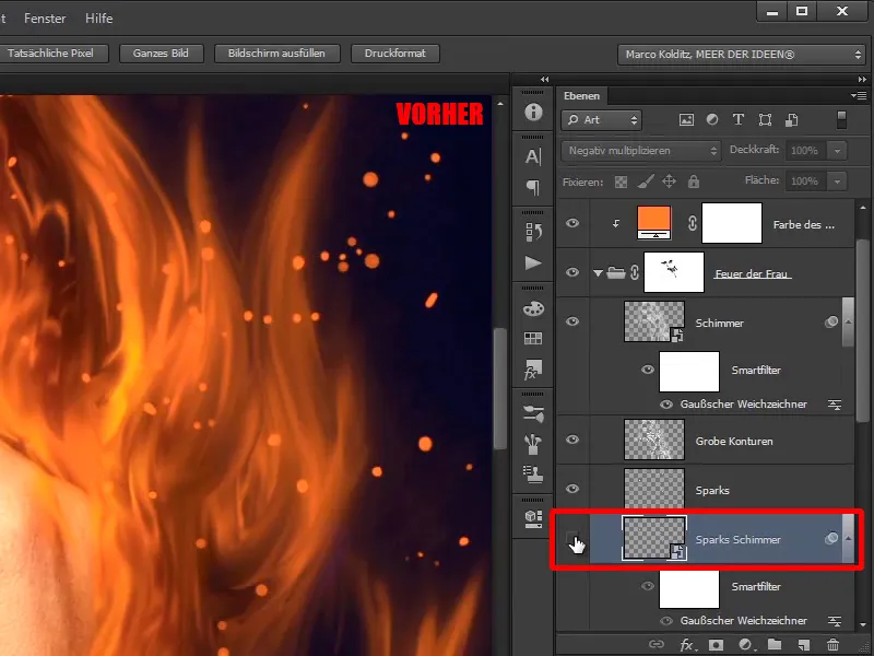 Photoshop-Composing - Api dan Es - Bagian 06: Percikan dan Embun Beku