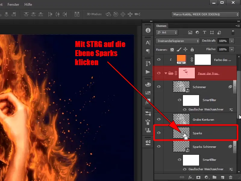 Menggabungkan Photoshop - Api dan Es - Bagian 06: Percikan dan Kedinginan