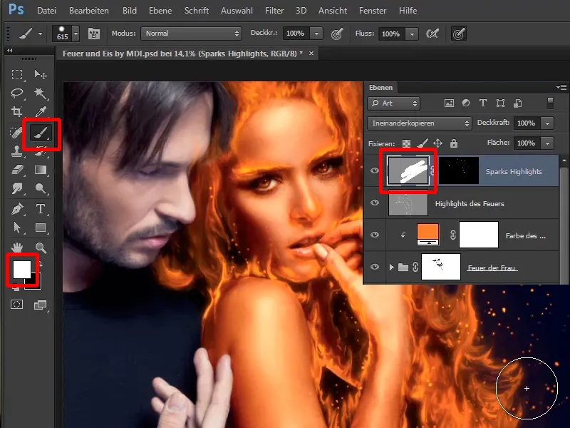 Komposisi Photoshop - Api dan Es - Bagian 06: Api dan Frost