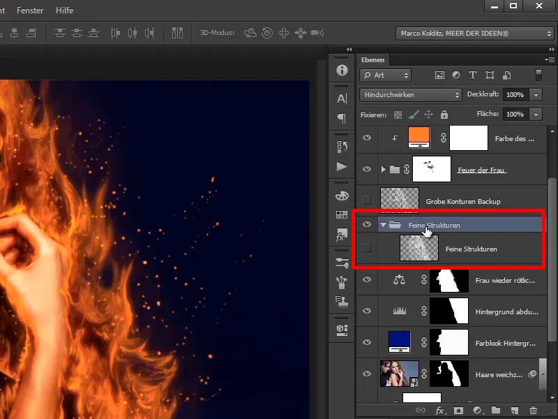 Komposisi Photoshop - Api dan Es - Bagian 06: Percikan dan Embun Beku