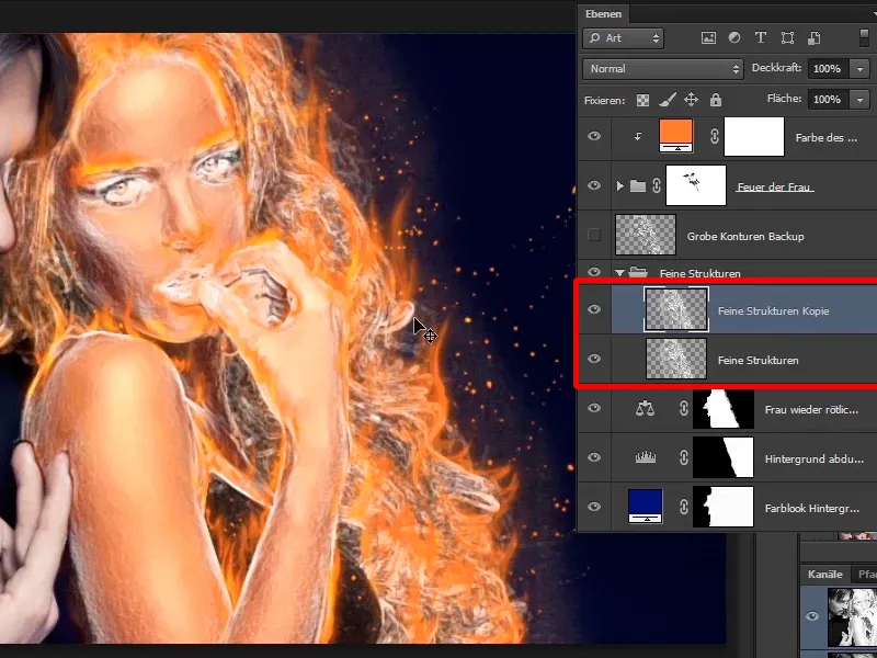 Composing Photoshop - Api dan Es - Bagian 06: Percikan dan Embun Beku.