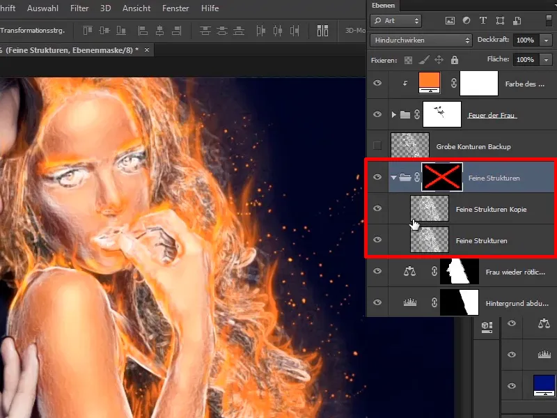 Photoshop-Composing - Api dan Es - Bagian 06: Percikan dan Embun Beku