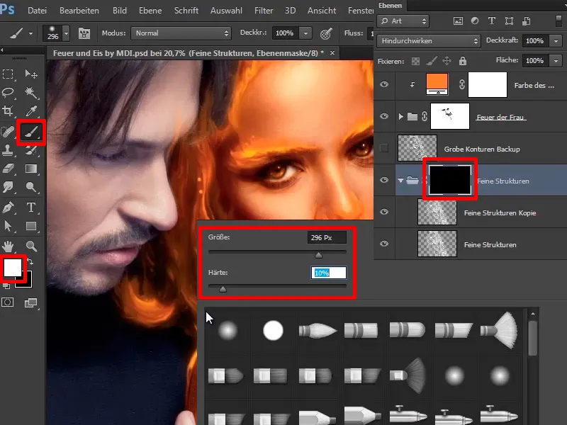 Photoshop-Composing - Api dan Es - Bagian 06: Percikan dan Beku