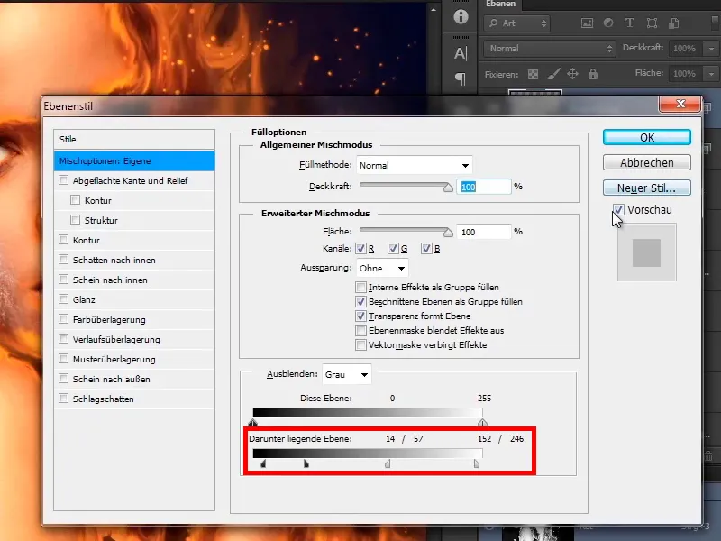 Penggabungan Photoshop - Api dan Es - Bagian 06: Percikan dan Embun Beku