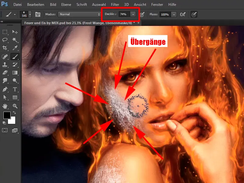 Photoshop-Composing - Feuer und Eis - Teil 06: Funken und Frost