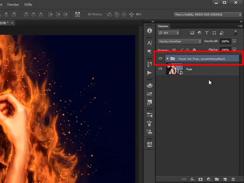 Photoshop-Composing - Api dan Es - Bagian 06: Percikan dan Es芍