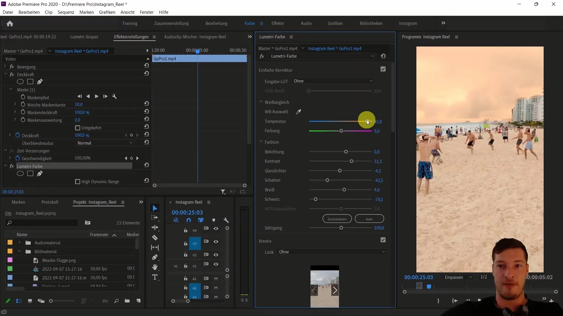 Pengeditan warna lanjutan dari area tertentu di Adobe Premiere Pro CC