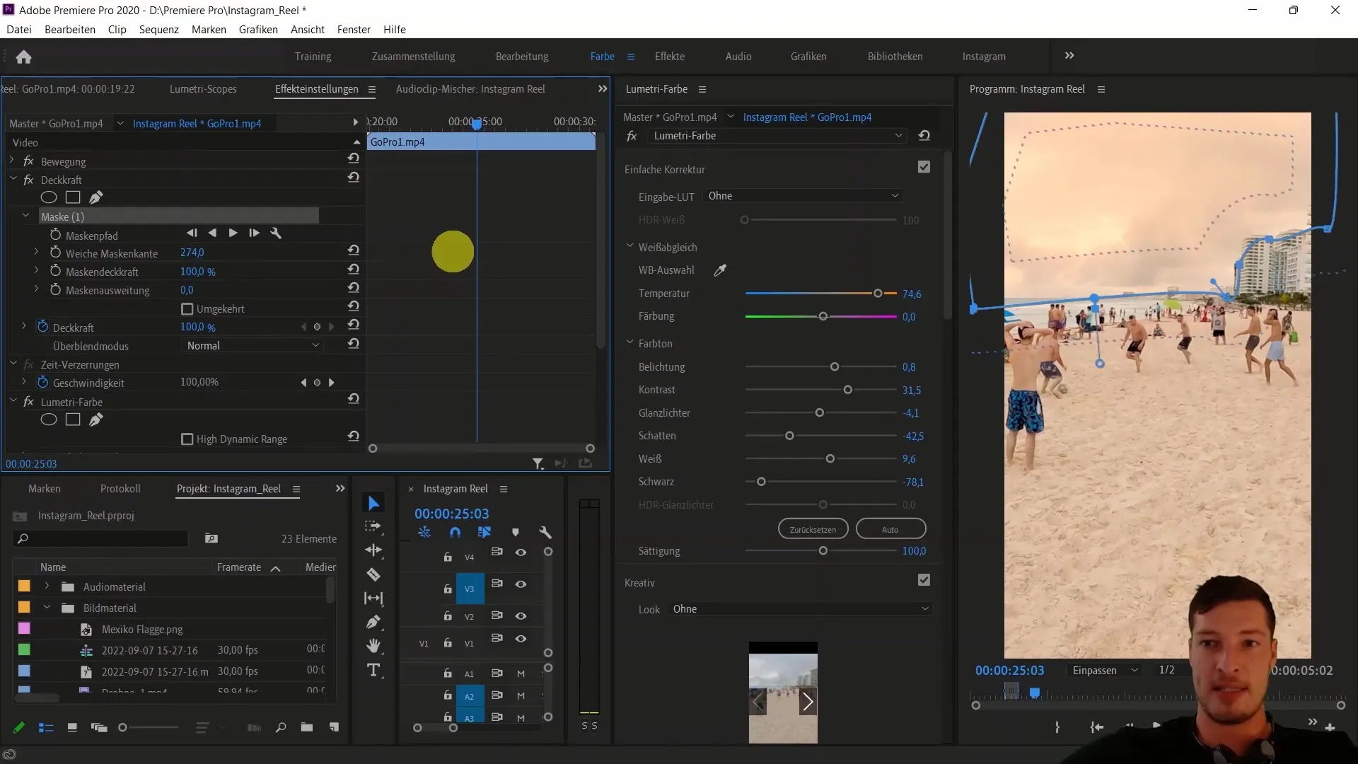 Pengeditan warna lanjutan pada bagian tertentu di Adobe Premiere Pro CC