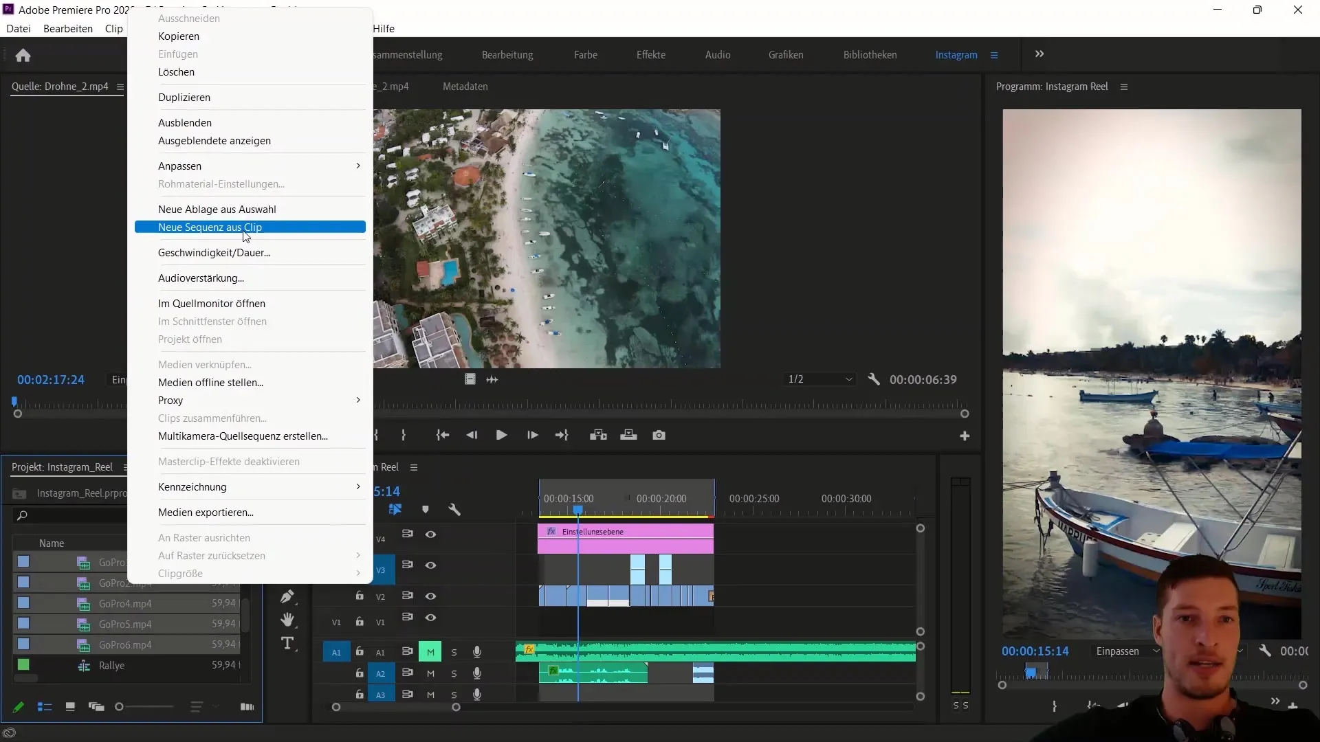 Optimalisasi penjepit klip di Adobe Premiere Pro CC