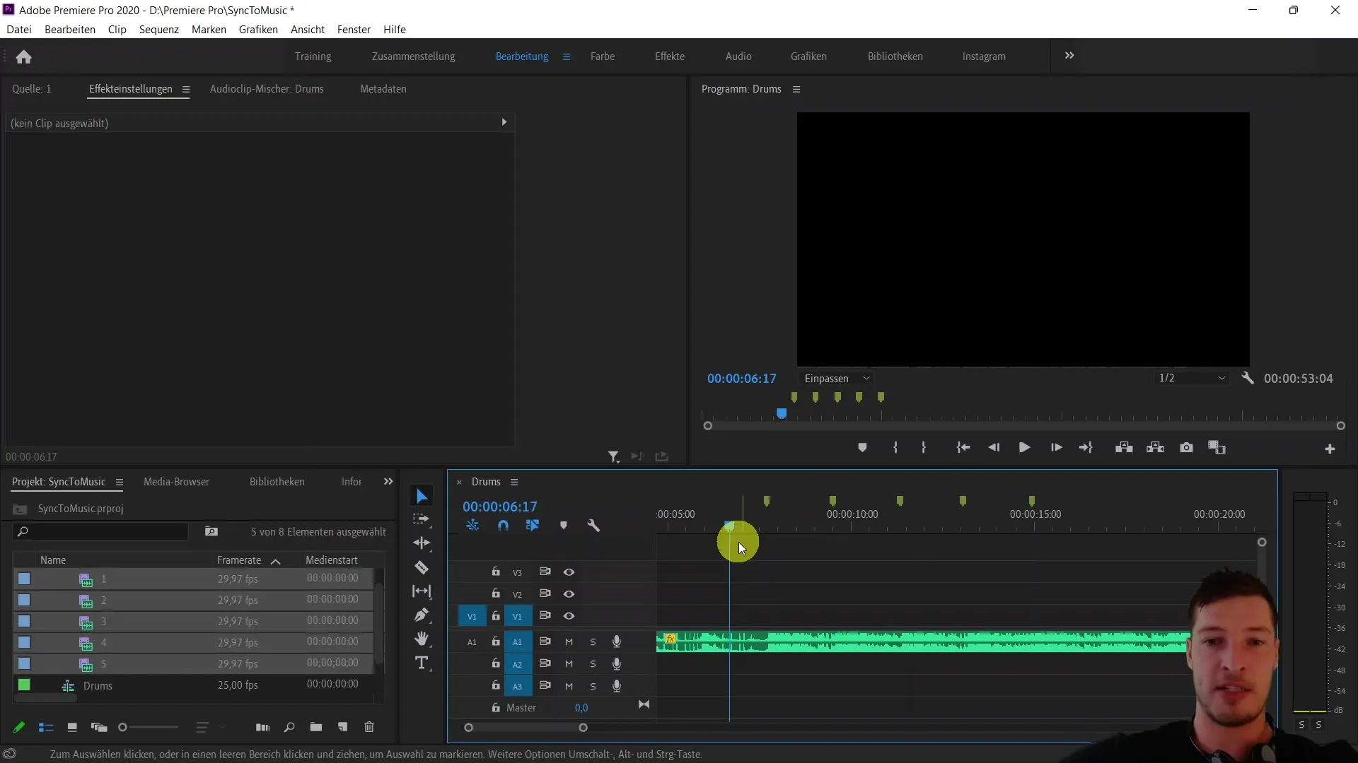 Synchronisation rapide de clips vidéo dans Adobe Premiere Pro CC