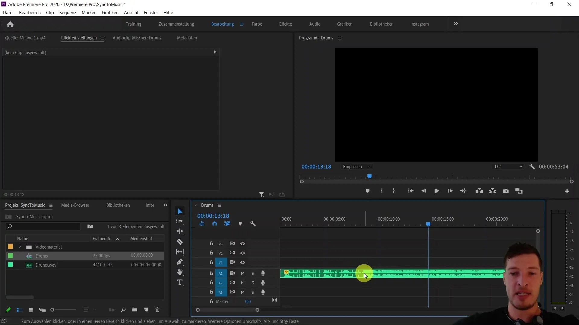 Rápida sincronización de videoclips en Adobe Premiere Pro CC