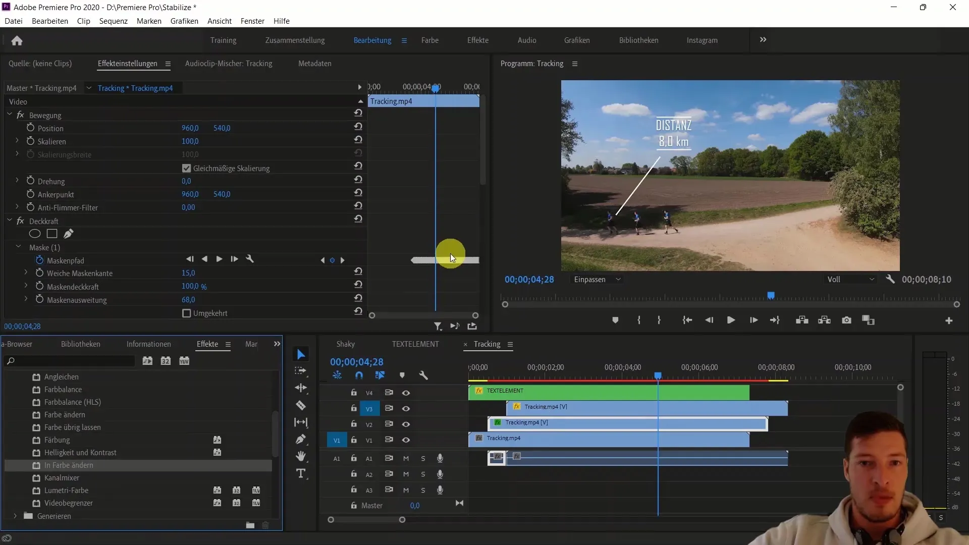 Suivi d'objet efficace dans Adobe Premiere Pro CC