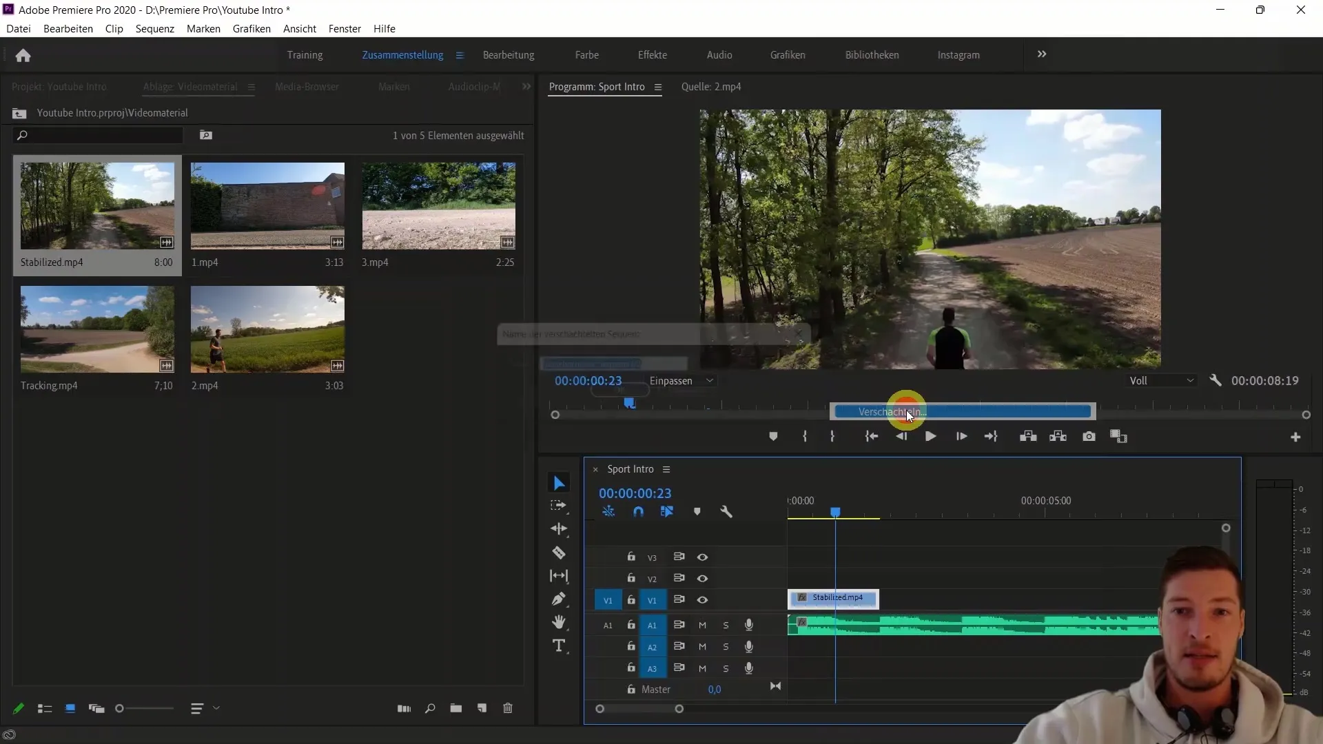 Adobe Premiere Pro CC ile verimli video düzenleme yapma, iç içe geçirmeler aracılığıyla mümkün