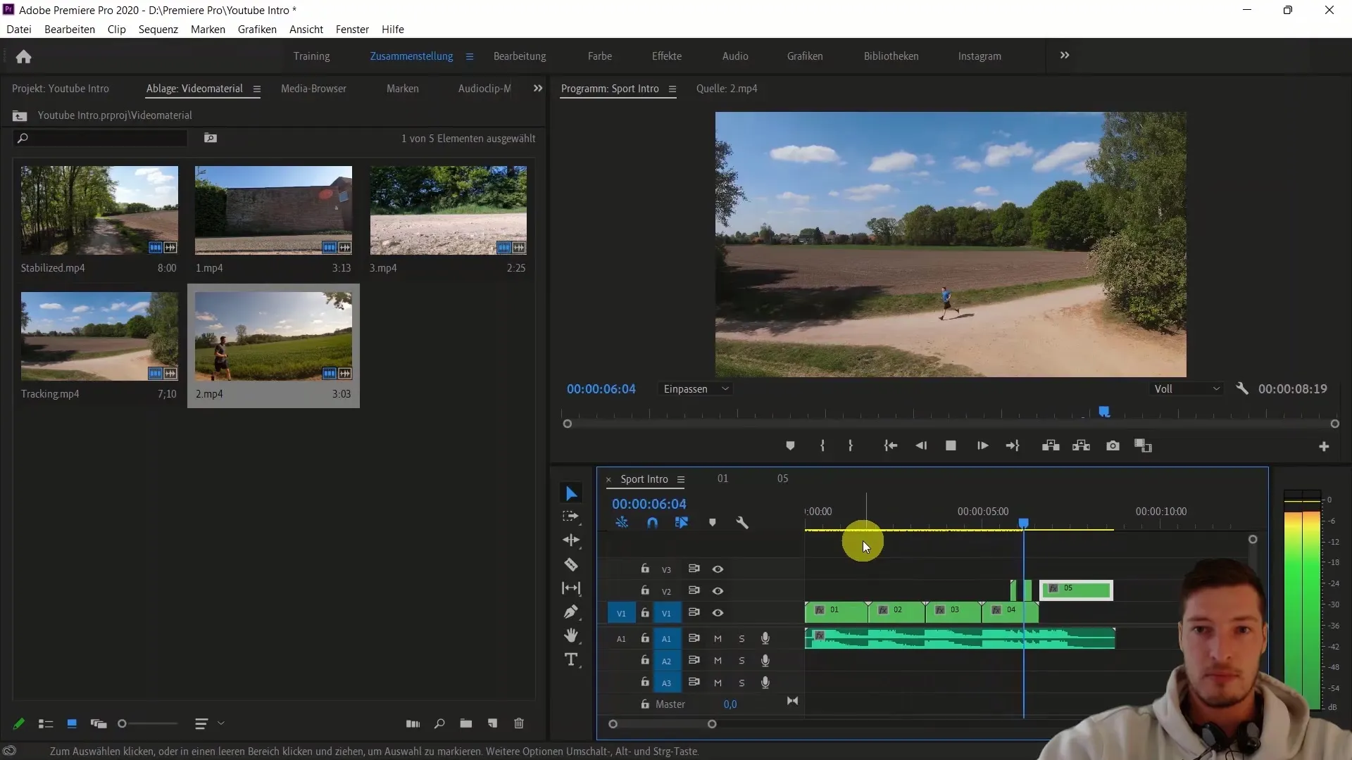 Pengeditan video yang efisien menggunakan Adobe Premiere Pro CC melalui pengelompokan