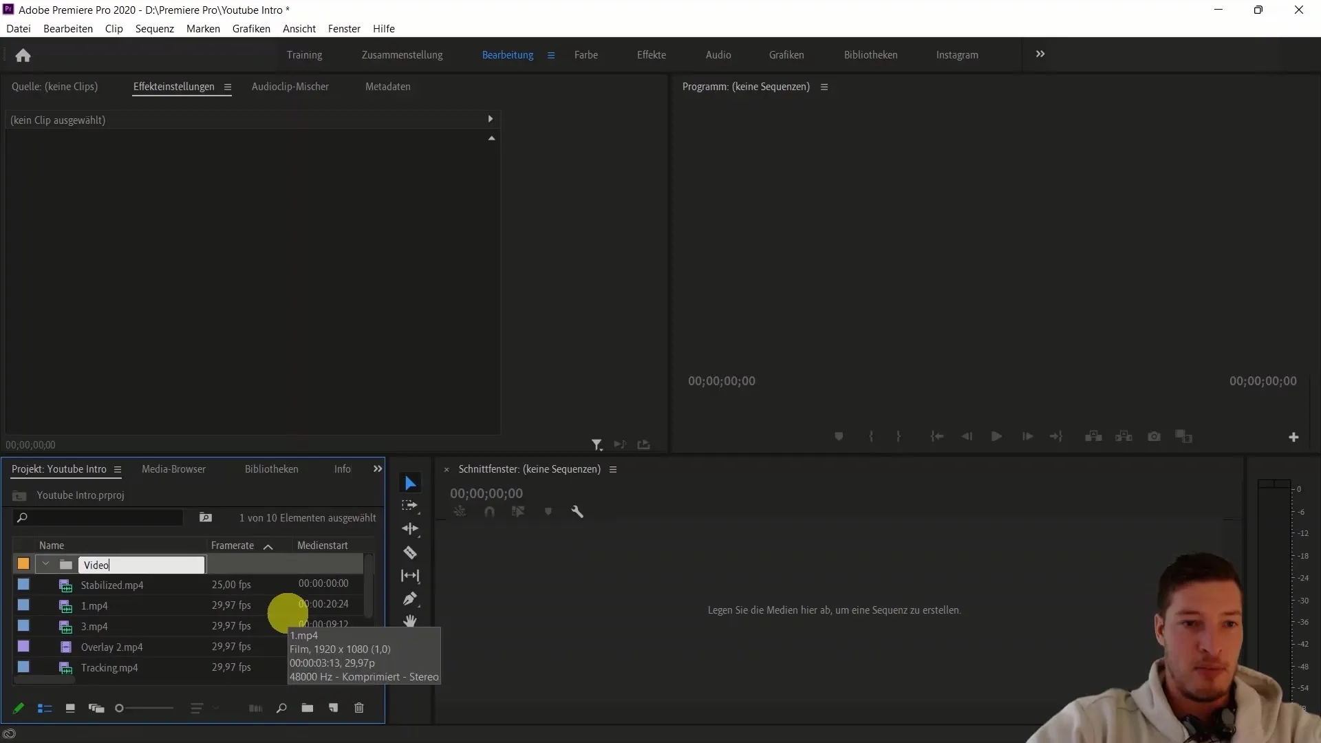 Pengeditan video yang efisien dengan Adobe Premiere Pro CC melalui penyusunan yang terkelompok