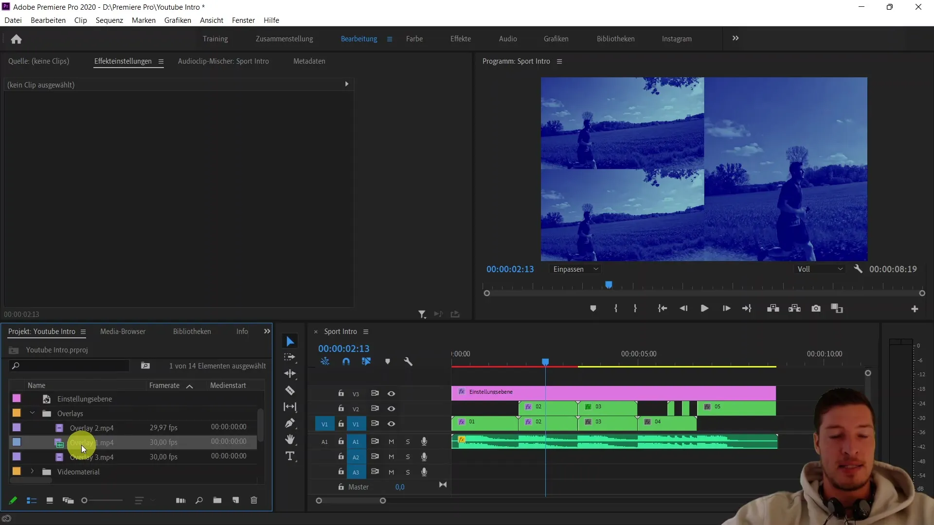 Dynaamisen videosisällön päällekkäisyyksien käyttäminen Adobe Premiere Pro CC:ssä