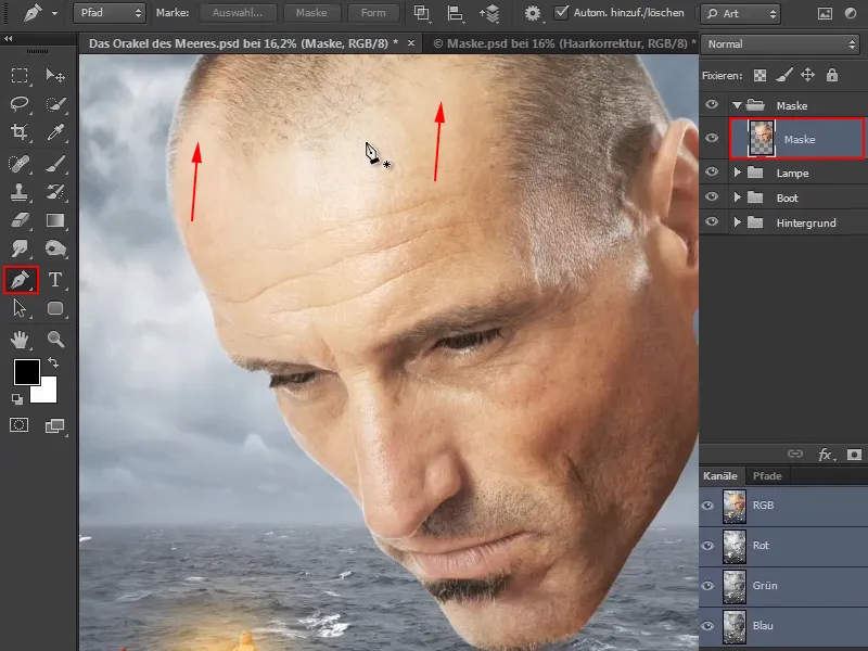 Photoshop-Composing - Оракул моря - Часть 06: Создание маски пути и оптимизация контуров