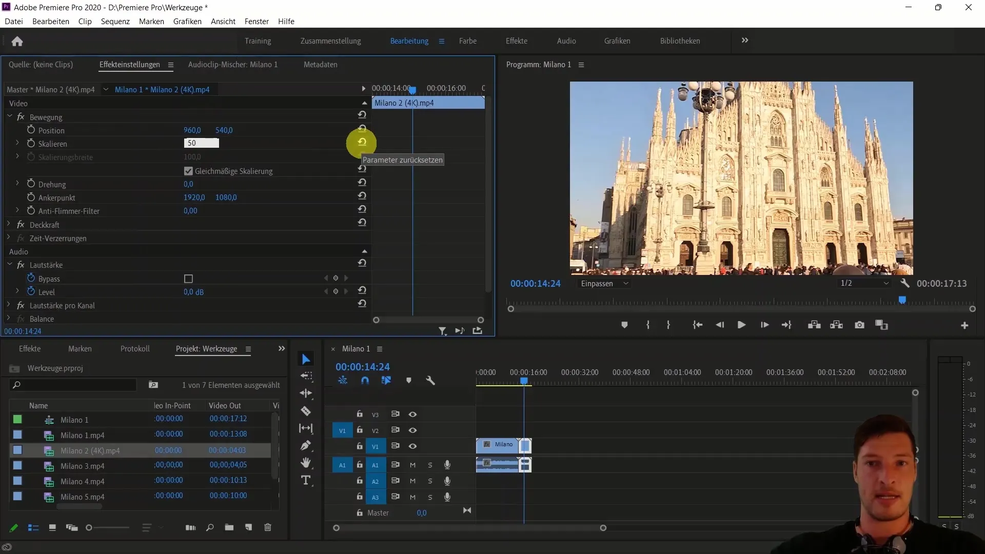 Alat-alat pengeditan video dalam Adobe Premiere Pro CC - Panduan