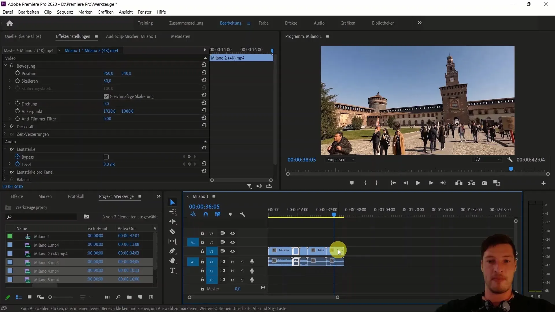 Alat-alat untuk pengeditan video di Adobe Premiere Pro CC - Panduan