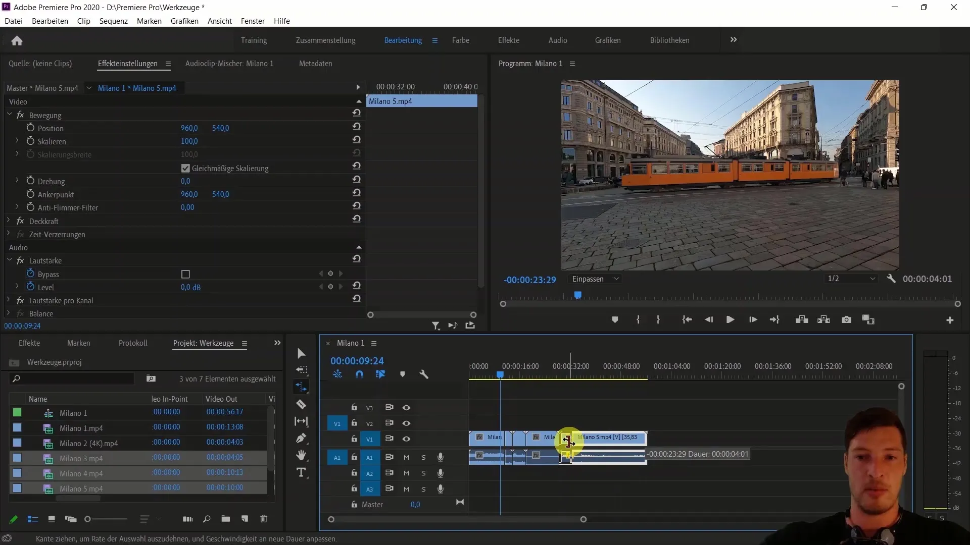 Alat-alat untuk pengeditan video dalam Adobe Premiere Pro CC – Panduan