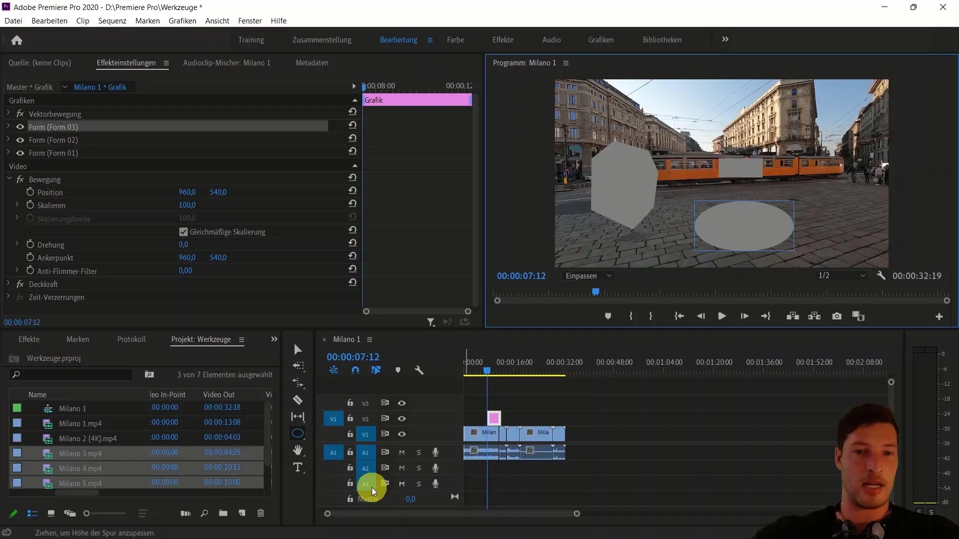 Alat-alat untuk pengeditan video di Adobe Premiere Pro CC - Panduan