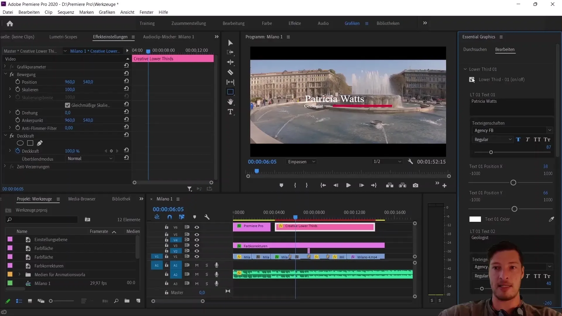 Edición de video: Cómo utilizar Essential Graphics y LUTs correctamente en Premiere Pro