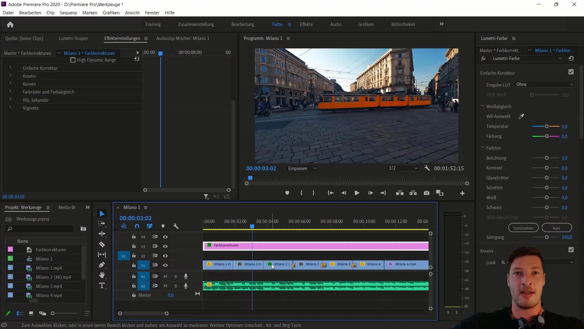 Penggunaan level pengaturan dalam Adobe Premiere Pro CC