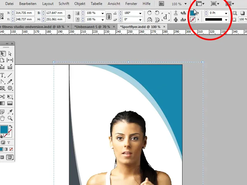 Diseño de folletos en formato plegable con el ejemplo de un estudio deportivo/de fitness - Parte 2