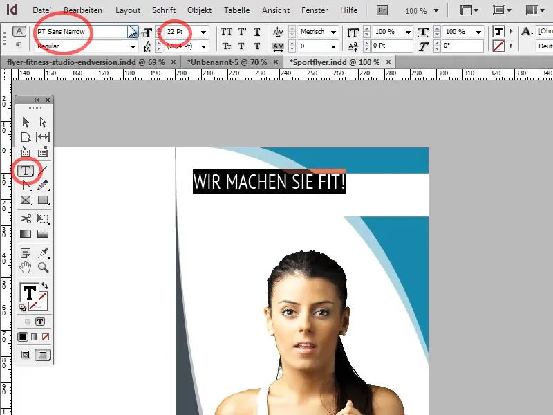 Diseño de folletos en formato plegable con el ejemplo de un estudio deportivo/de fitness - Parte 2