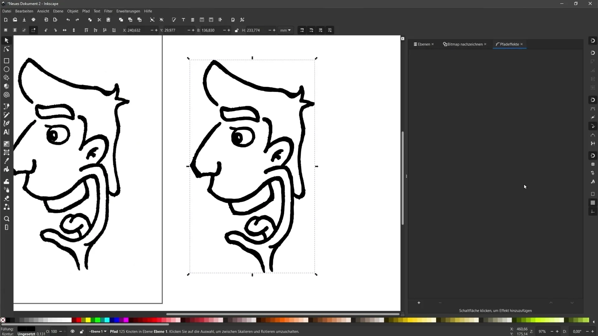 Vectorization of your drawings in Inkscape