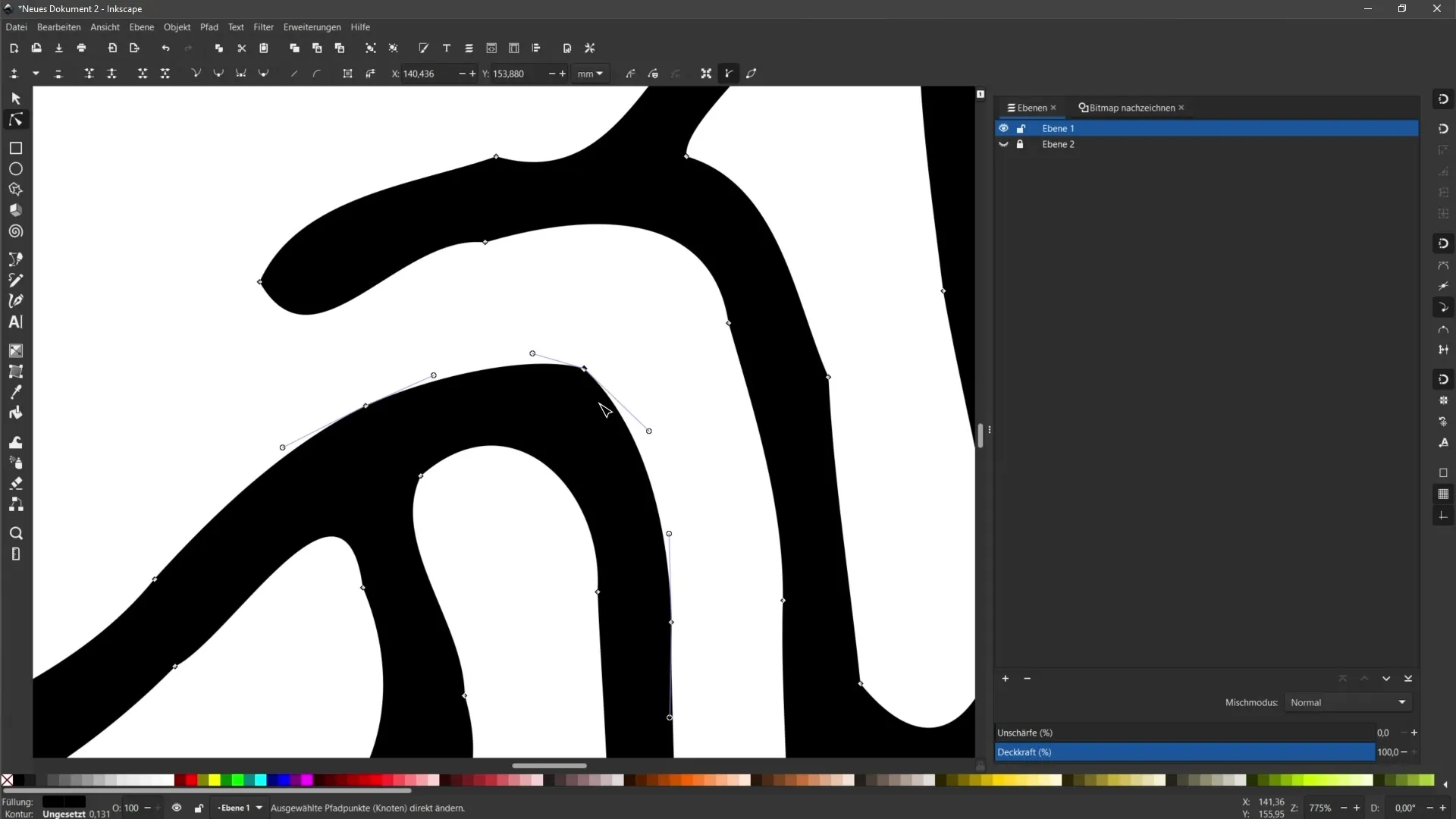 Vectorizing in Inkscape: Optimizing and adjusting results