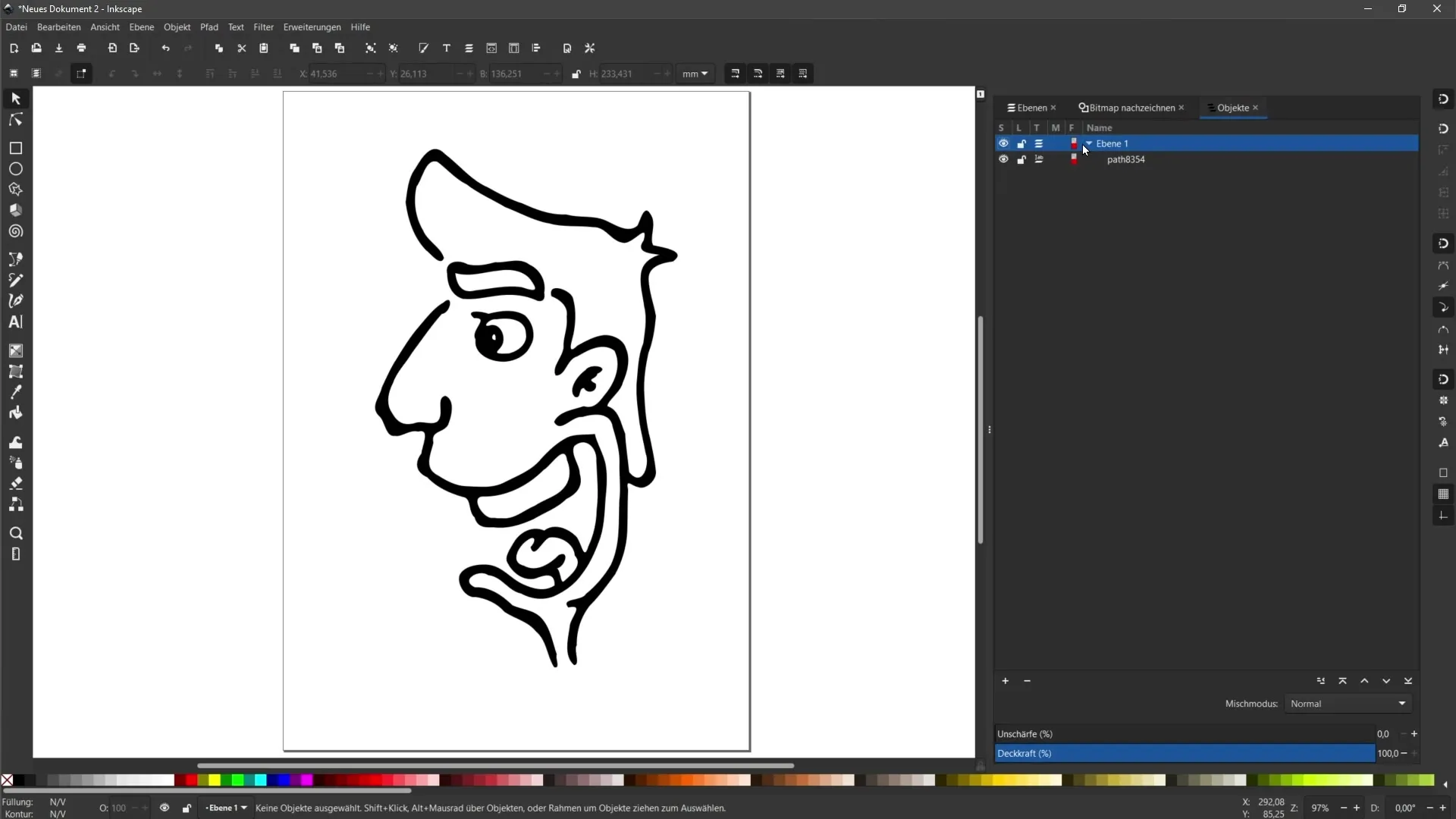 Vectorizing in Inkscape: Optimizing and adjusting results